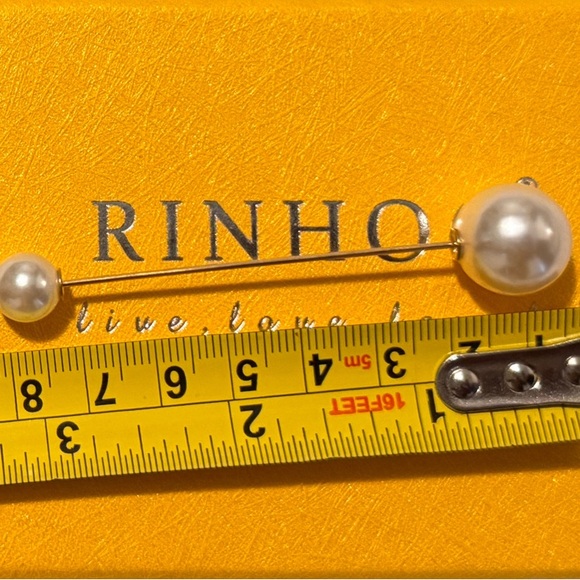 Elegant Gold and Pearl Jewelry Set All 5 Pieces Brooch Safety Pin - Picture 14 of 15